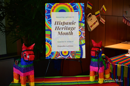 colorful decoration and poster for Hispanic Heritage Month